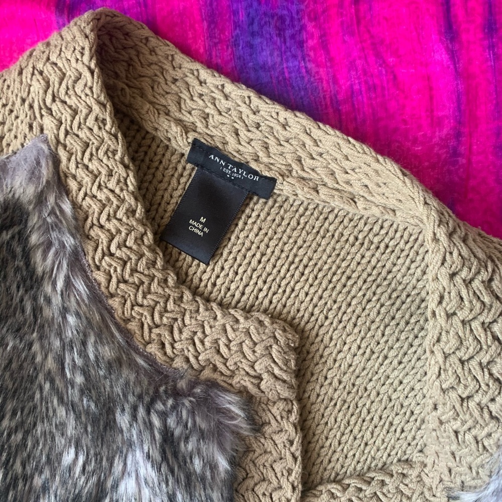Ann Taylor Faux Fur Vest